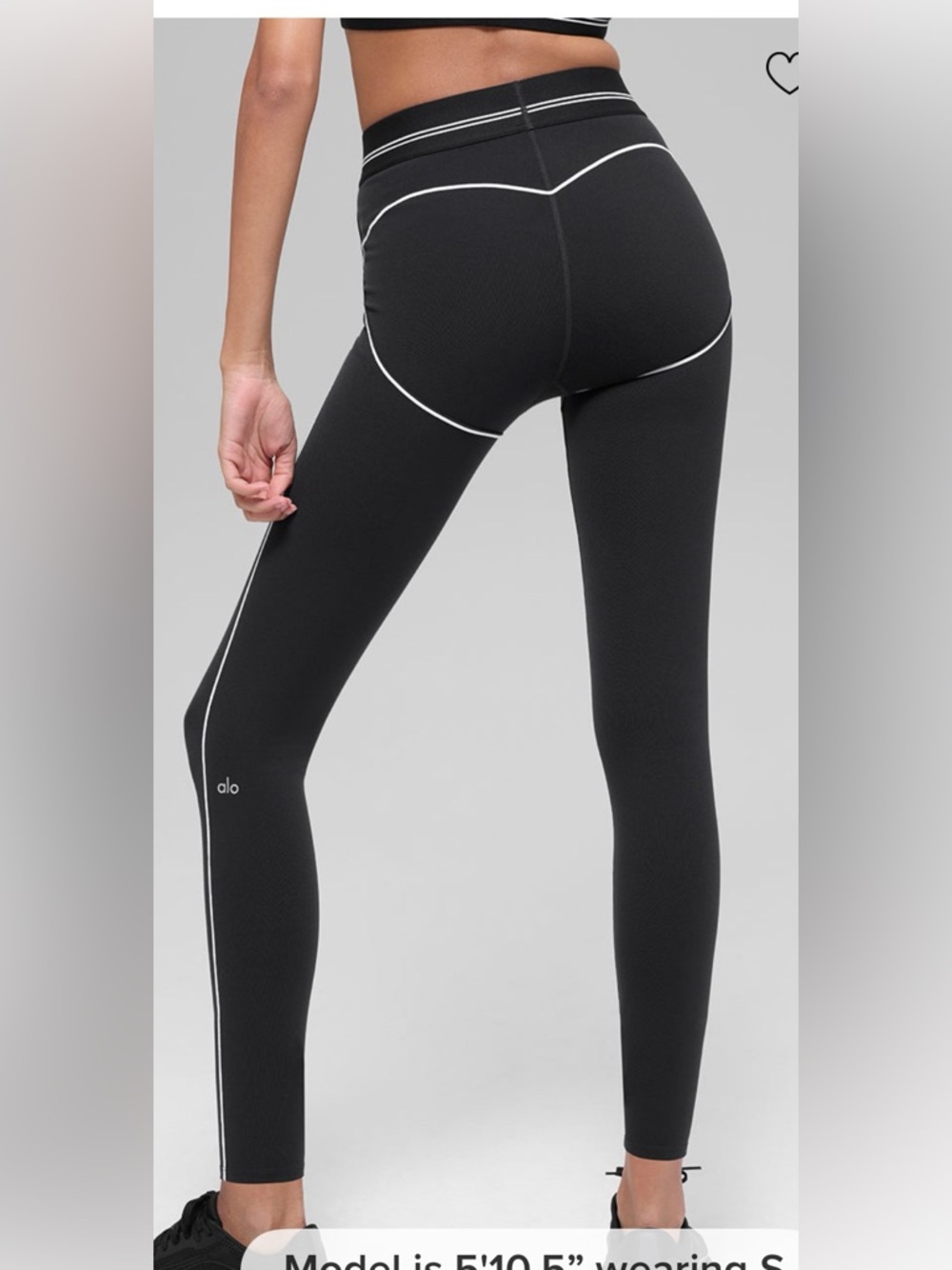 ALO Yoga The Airbrush high-Waist 7/8 Heart Throb Legging-EUC!!